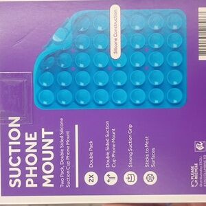 Double-Sided Silicone Suction Cups Phone Mirror Mount New In Packaging Two Pack